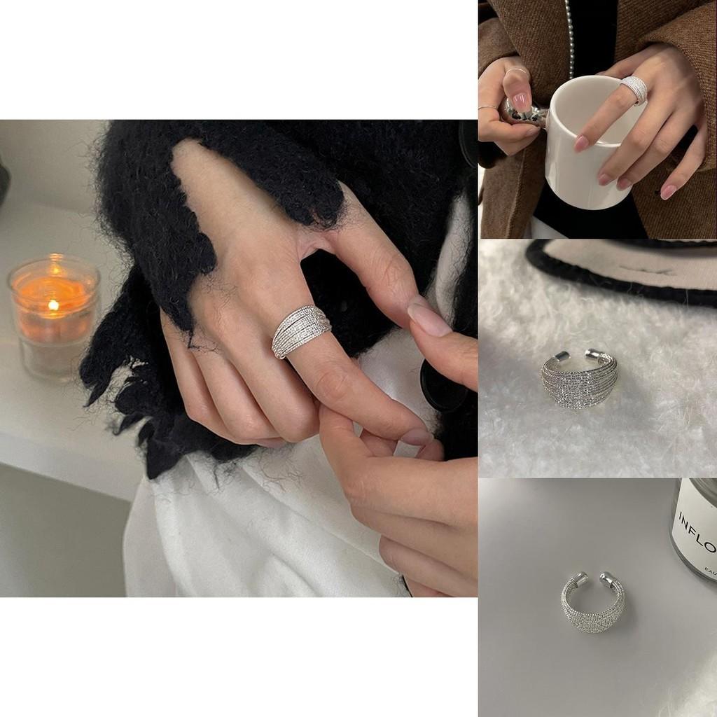 Exquisite Geometric Open Adjustable Copper Ring For Women In Vintage Minimalist Style