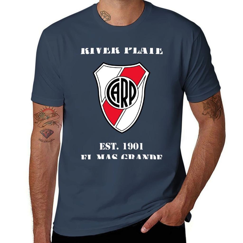 RIVER PLATE FC TShirt Black Cotton Tshirt Plain for Man Package T Shirt for Man 100 Percent Cotton TShirt