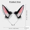 Faux Fur Plush Animal Bunny Ears Headband Furry Cute Rabbit Headwear For Parties Cosplay Costumen Accessory
