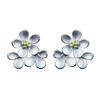 Sterling Silver Fashionable Sweet Small Fresh Flower Stud Earrings, Female Creative Petals Literary And Exquisite Ear Jewelry