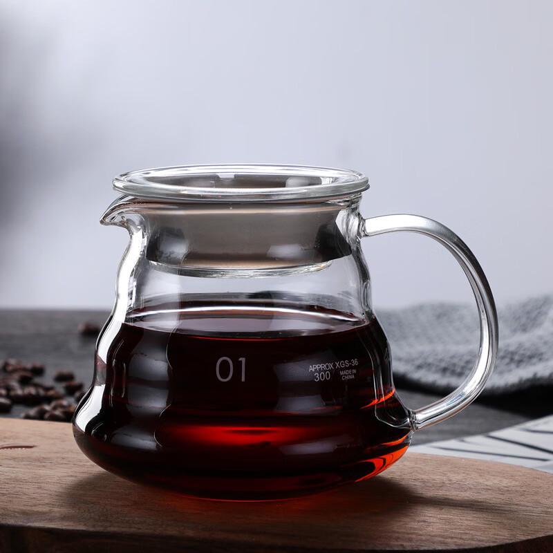 TLXT 360ML Glass Cloud Coffee Pot Set