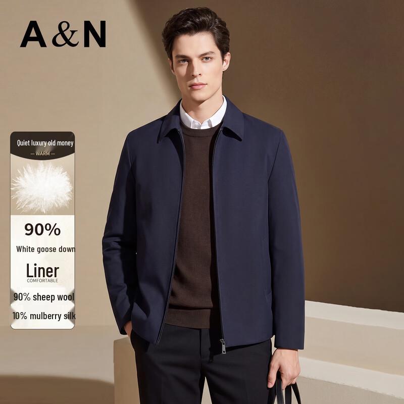 Antonio Men's Wool Silk Jacket with Detachable Goose Down Lining