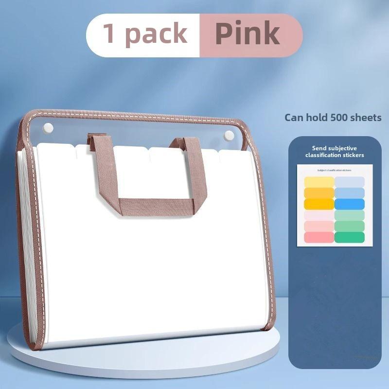 Large Capacity Multi-Layer Transparent A4 Accordion Folder for Documents and Books