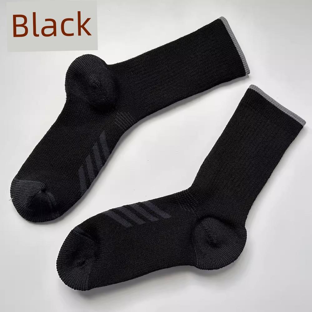 80% Mernu Wool Fall and Winter Heattech Men's and Women's Long Tube Extra Thick Fluffy Loop Sweat Socks Outdoor Snow Cold Socks