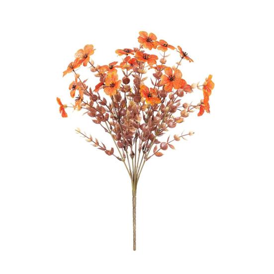 Fall Artificial Violet Flower UV Resistant Fake Silk Flower Home Halloween Harvest Festival Table Centerpiece Indoor Outdoor Faux Bloom Decoration