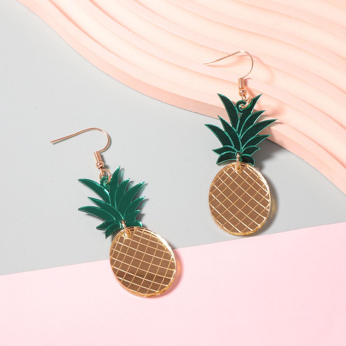 

Креативные акриловые серьги-ниши с фруктами, свежие и милые серьги с вишней, ананасом и клубникой