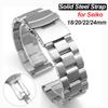Luxus-Uhrenarmband für Seiko Solide Schließe Edelstahlarmband Metall-Armband für Rolex 18 20 22 24mm Universelle Uhrenarmbänder