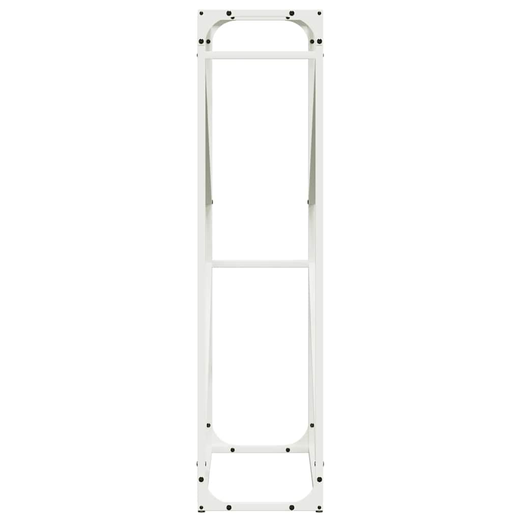 Firewood Rack White 60 x 25 x 100 cm Cold Rolled Steel