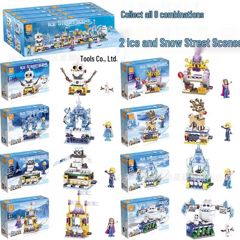 Nezha 2 Compatible Building Blocks: Educational Street Stall Toys for Kids