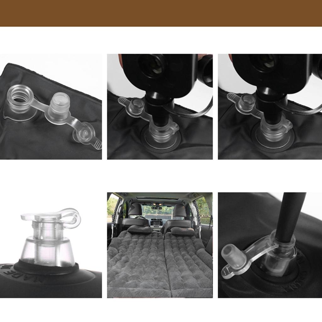 2‑In‑1 Multifunction Inflatable Travel Mattress PVC Flocking Soft Sleeping Rest Cushion Car Inflatable Bed for Car SUV