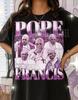 Pope Francis Shirt, 90s Vintage Retro Bootleg Pope Francis T-Shirt, Religious Icon Graphic Tee, Catholic Leader Fan Shirt