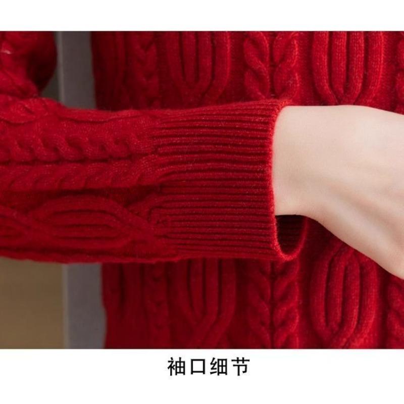 Autumn Winter Round Neck Short Sweater Women's Loose Fashionable Knitted Bottoming Shirt Top