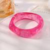 European & American Style Irregular Translucent Resin Bangle - Women's Unique Fashion Jewelry