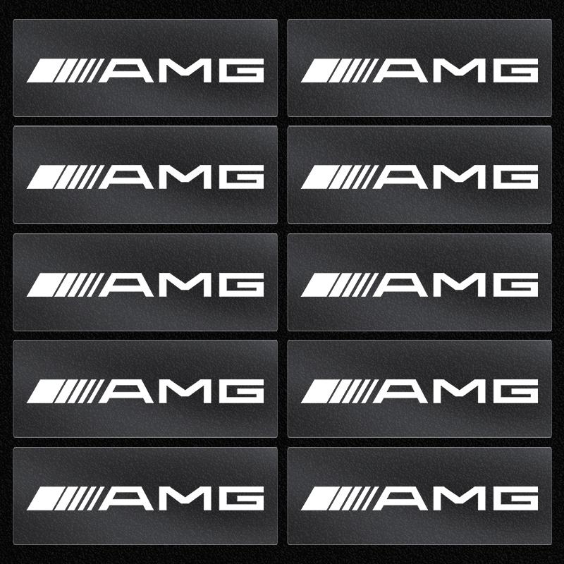 2/5/10 stk Bilinteriør Tilfeldige Klistremerker Bil Ratt Emblem Styling For Mercedes Benz AMG E200 E300 W205 W212 W166 W176 W242 S212 X166 W205 E63