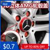 Autoaufkleber 4 Stück 75 mm Schwarz Rot Erhöhtes Auto Styling Radnabenkappe Für Mercedes Benz AMG A0004000900