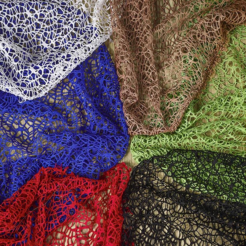 1Yard Avocado Green Hollow Mesh Gauze Irregular Winding Texture Creative Dress Diy Clothing Sewing Fabric Bouquet Packaging