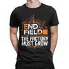 Arknights Endfield La Fabbrica Deve Crescere Meme Fabbrica Espansione Automazione Costruzione Infinita T-shirt 100% Cotone