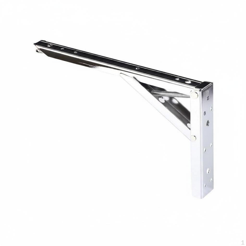 Spring Loaded Shelf Support Bracket SpaceSaving Reinforced Folding Heavy Duty Triangle