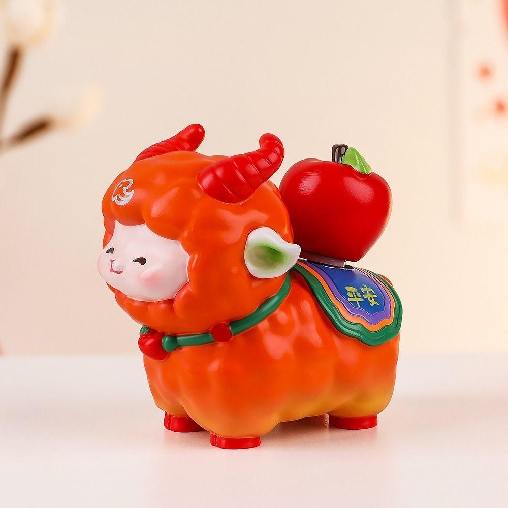 Chinese Style Sheep Desktop Ornament Kawaii Fortune Sheep Figure Desktop Decor
