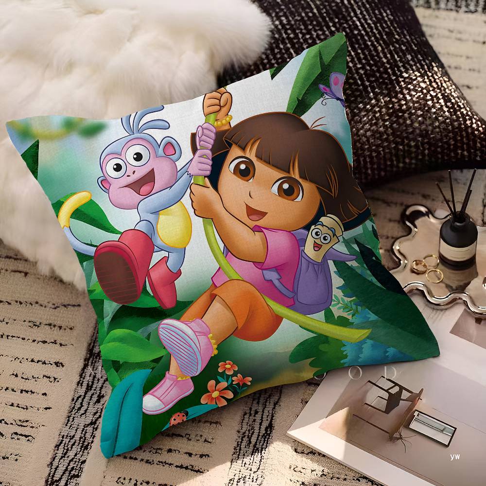 

TV D-Dora The Animation Explorer Pillowcases Home Bedding Decorative Pillow Cover Wedding Super Soft Pillow Case 55cmx55cm