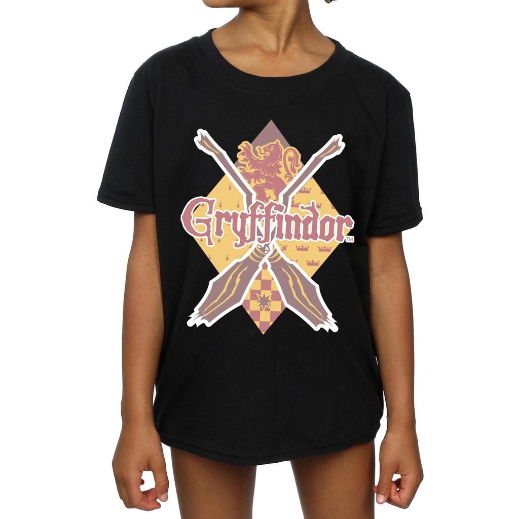 HARRY POTTER Girls Gryffindor Lozenge Cotton T-Shirt