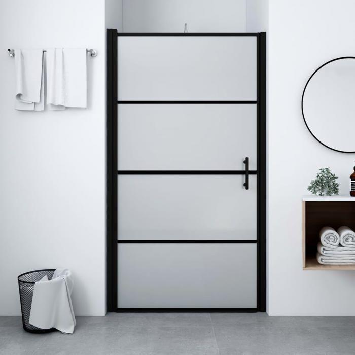 VidaXL Shower Door Shower Wall Shower Cabin Bathroom Partition House Interior Frosted Tempered Glass 146663