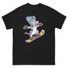 Cartoon Zebra Snowboard Grafik T-Shirt Atmungsaktives Baumwoll Kurzarm T-Shirt für Unisex