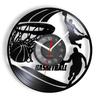 Basketball Wall Clock Basketball Players Silhouette Wall Art Vinyl Record Wall Clock Slam Dunk Basketball Home Decor Sports Gift