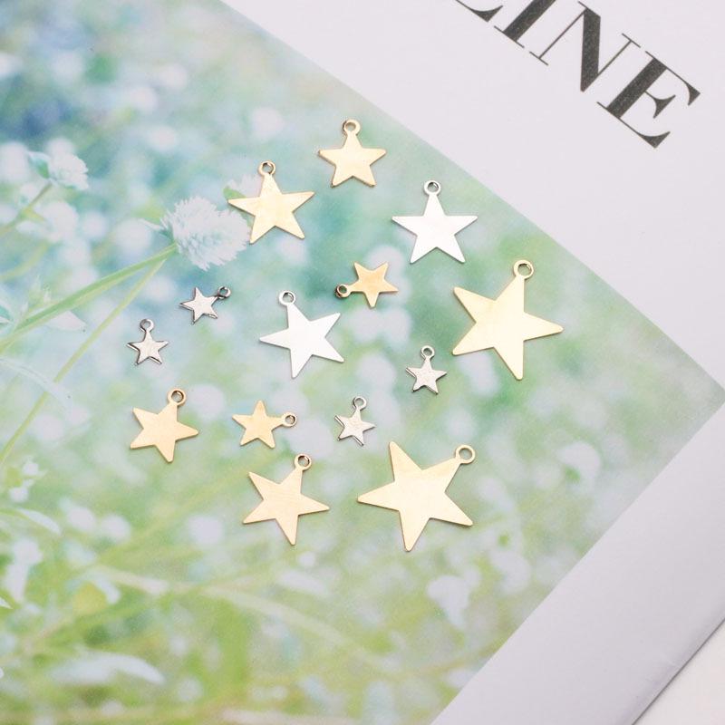 Copper Star Earrings & Necklace DIY Charm Set