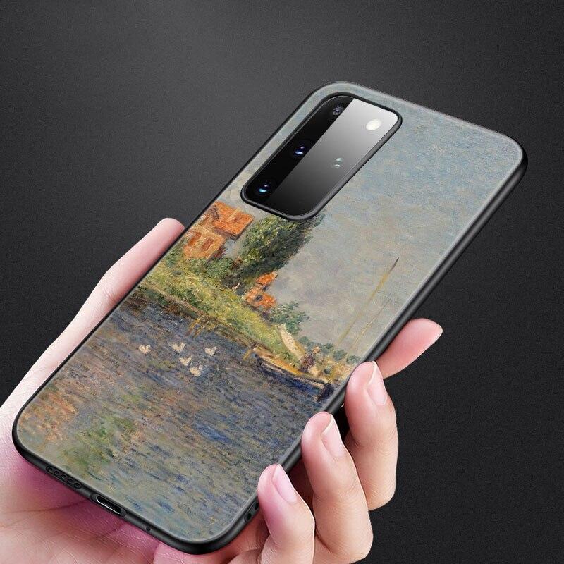 Claude Monet Phone Case For Samsung Galaxy S20 S21 FE S10 Lite Note 20 10 Lite S8 S9 S10E S10 Plus Ultra Black Soft Cover