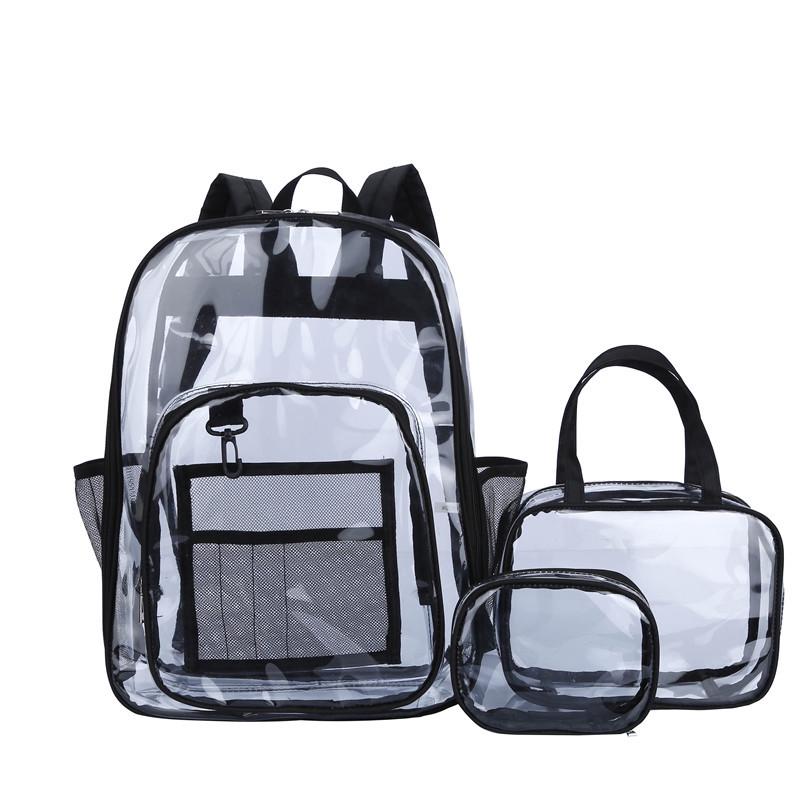 Large Capacity Transparent PVC Backpack for Students