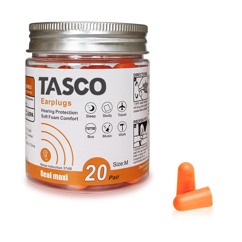

TASCO Soundproof Earplugs - 20 Pairs for Sleep, Study, Snoring, and Noise Reduction in Dorms.