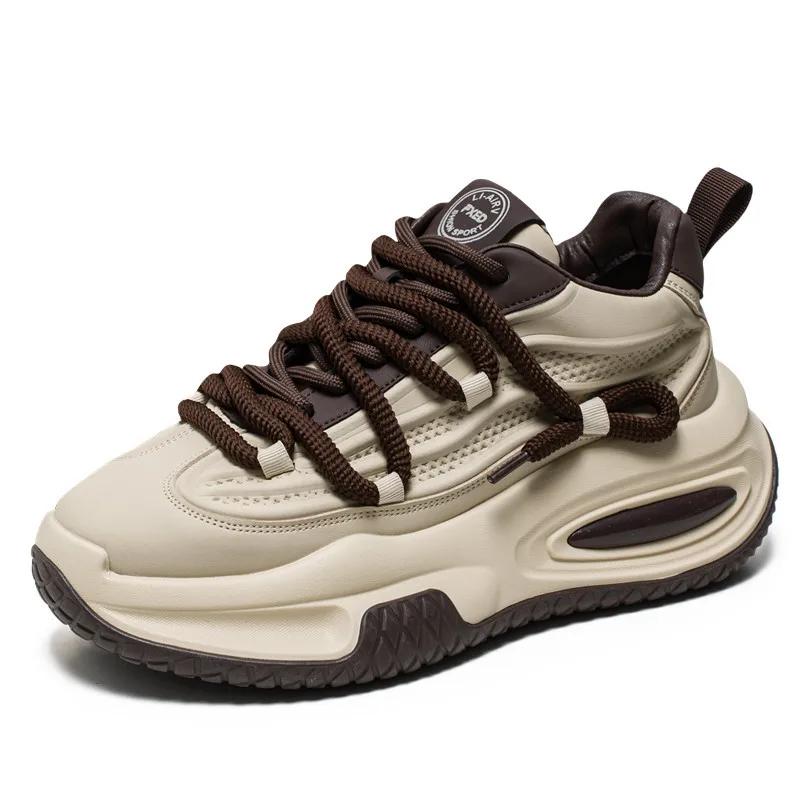 Fashion New High Quality Men's Shoes Handsome Fashion Trendy Casual Shoes Thick Soled Height Increasing Breathable Sports Shoes Sneakers