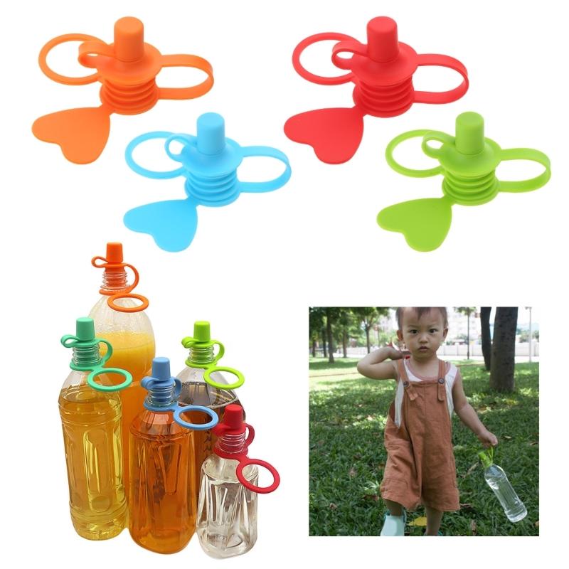 4Pcs Portable Silicone Bottle Cap Leak Proof Bottles Top Spout Adapter NoSpill