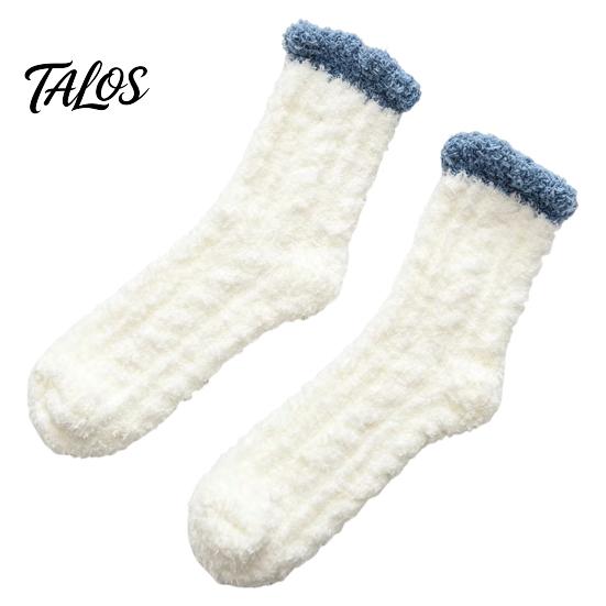 Postpartum Recovery Essentials Thickened Plush Socks for Women, Soft Coral Fleece Slipper with Thermal House Towel Bottom Cushioning, Floor
