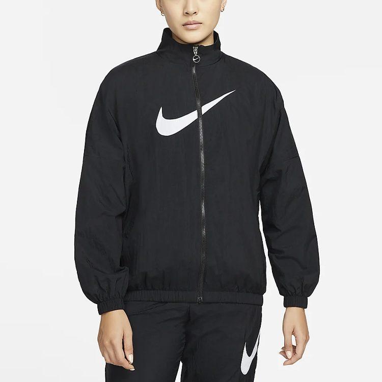 Nike Sportswear Essentials Jackets Women's Black Stand Collar Moderate Other DM6182-010