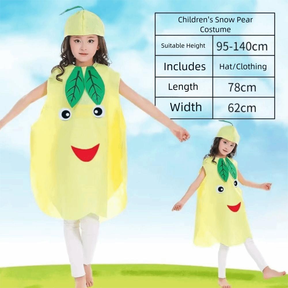 Food Fruit Veggie Costume Performance Stage Pumpkin Cloak Children Cosplay Costume Role-playing Clothing Props Performance Suit