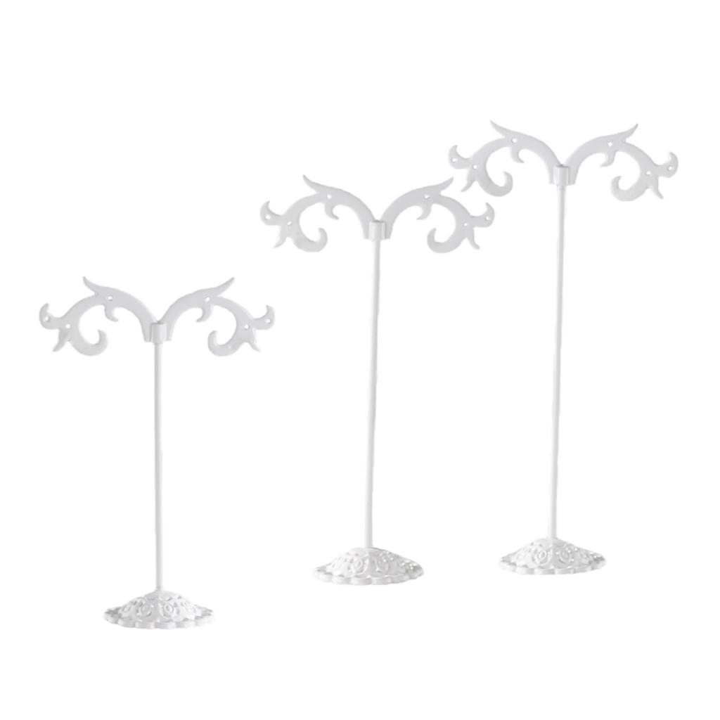 3x Iron T Bar Earring Necklace Jewelry Display Stand Rack