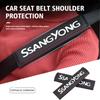 Car Seat Belt Cover Adjustable Safety KIDR Shoulder Pad Accessories For SsangYong Rexton Kyron Torres 2024 2023 evx 2012 Actyon