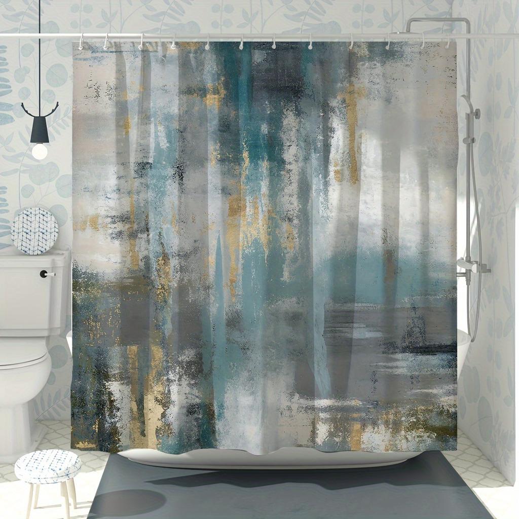 Elegant Abstract Art Waterproof Shower Curtain – Perfect For Adding A Modern And Sophisticated Touch To Your Bathroom Decor