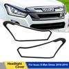 2PC Headlight Cover Lamp Hoods Trim For Isuzu D-Max Dmax 2018 2019 ABS Matte Black Head Lights Decorative Exterior Accessories