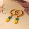 European & American Summer Fresh Fruit Stud Earrings: Strawberry & Pineapple Design for Women