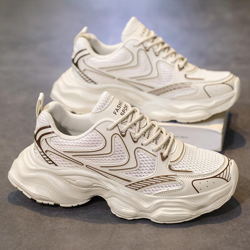 Large size running shoes men's summer new retro dad shoes breathable fashion shoes casual sports shoes men