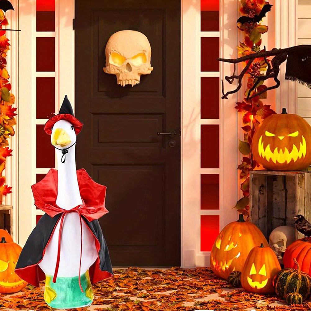 Halloween Witch Costume Set For Lawn Geese Halloween Vampire Lawn Goose Costume Halloween Party Ornaments Garden Decor
