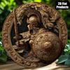 Metall Wandkunst Antiker Griechischer Hoplit Rund 8x8 Zoll für Bar Dekor