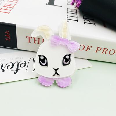 Acrylic Board Brooch Cute Rabbit Corsage Acetic Acid Board Creative Animal Pin