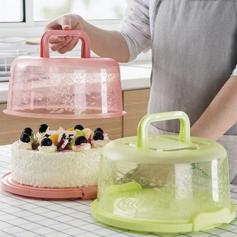 Birthday Cake Storage Box Round Wedding Baking Container Stand Plate Pie Tray UtensilsKitchen Tools Storage Box Accessories&