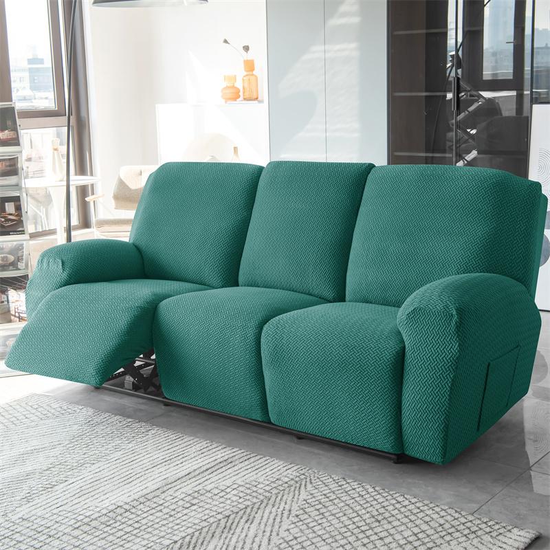 Nordic Solid Color Jacquard Recliner Sofa Coves For Living Room Stretch Reclining Chair Cover Relax Lazy Boy Armchair Slipcover