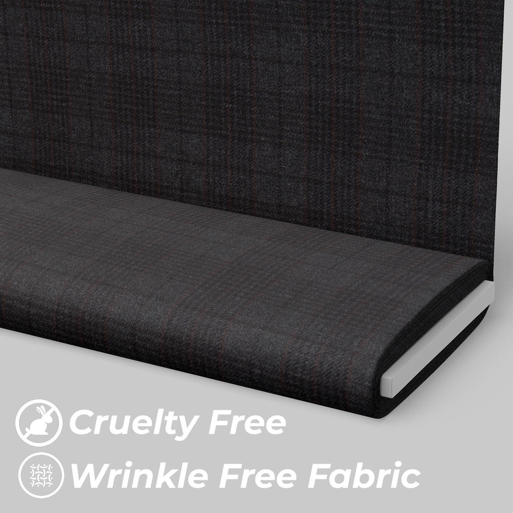 Unstiched Blazer Fabric In Checkered Tweed Fabric - 70% Viscose & 30% Poly