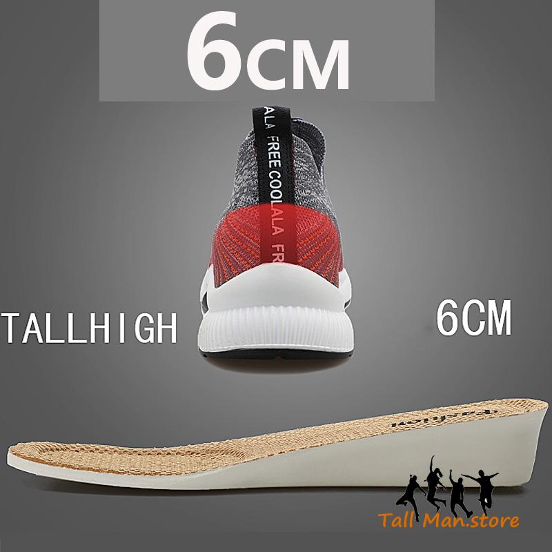 Men Sneakers Heightening Shoes Elevator Shoes Height Increase Shoes Insoles 6Cm Man Daily Life Height Increasing Shoes
